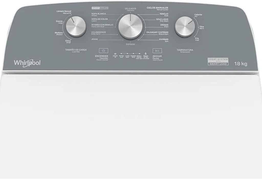 LAVADORA MOD. 8MWTW-1813MJM 18KG AGITADOR SINGLE ACTION, 12 CICLOS, T