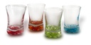SET DE 4 TEQUILEROS CON FONDO DE COLOR
