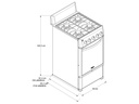 ESTUFA MOD. WWR-3000S 20" ACERO INOX ENC. ELECTRÓNICO, CUBIERTA ACERO