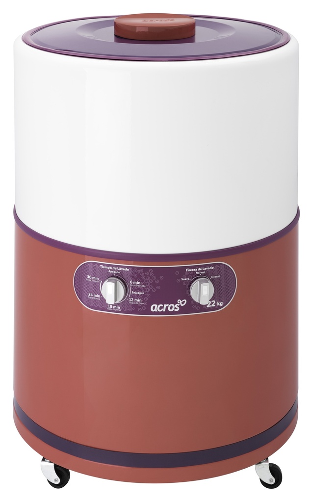 LAVADORA ACROS MOD. ALF-2253EC 22KG ROJA CORAL 2 PERILLAS (3 AÑOS DE GARANTIA)