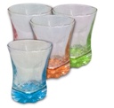 SET DE 4 TEQUILEROS CON FONDO DE COLOR